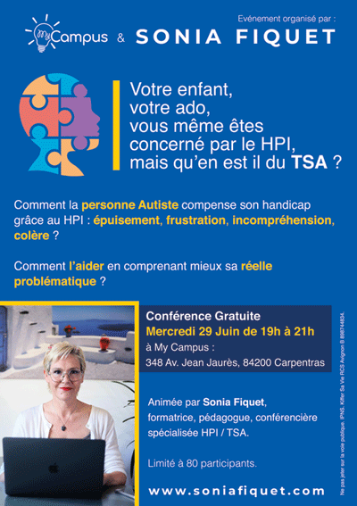 Conférence My Campus avec Sonia Fiquet à Carpentras le 29 juin 2022